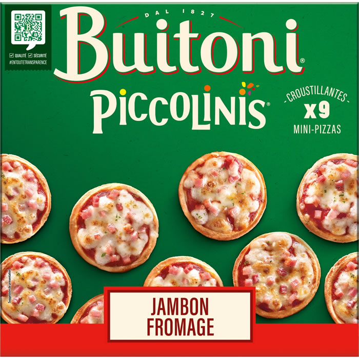 BUITONI Piccolinis Pizza au jambon et fromage