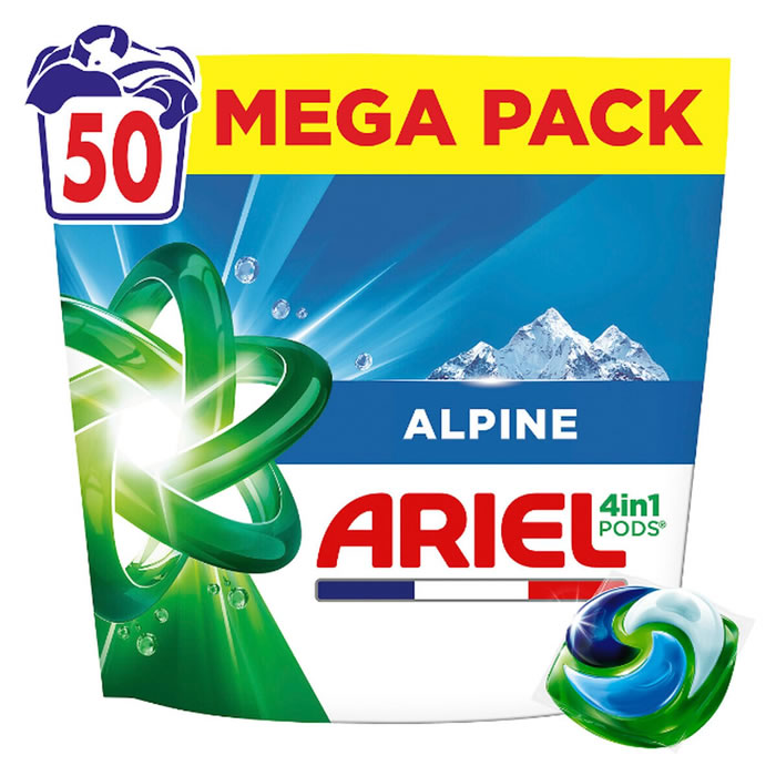ARIEL 4 en 1 Pods Lessive capsules alpine