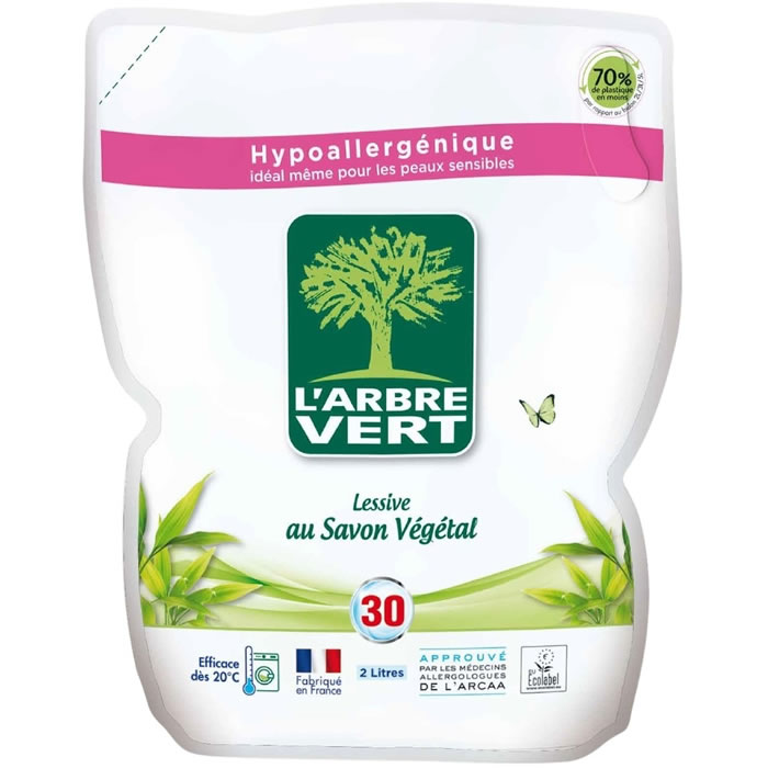 L'ARBRE VERT Recharge lessive liquide au savon végétal