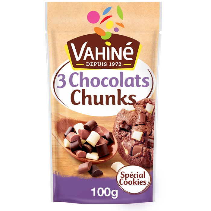 VAHINE Pépites chuncks 3 chocolats