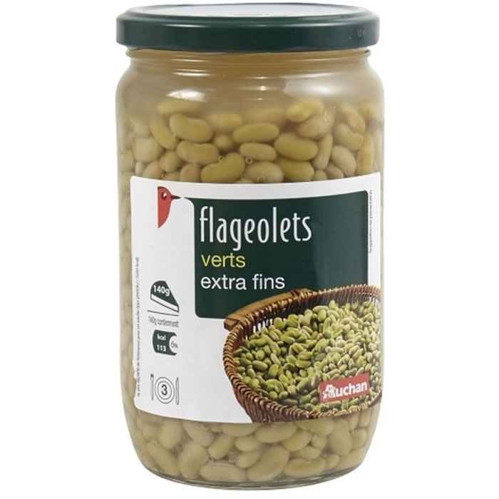 AUCHAN Flageolets verts extra fins