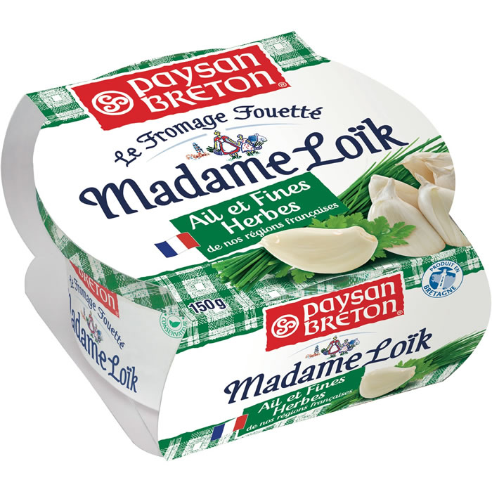 PAYSAN BRETON Madame Loïk Fromage frais fouetté ail et fines herbes