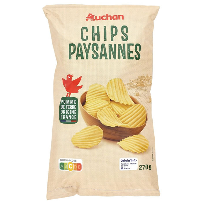 AUCHAN Chips paysannes nature