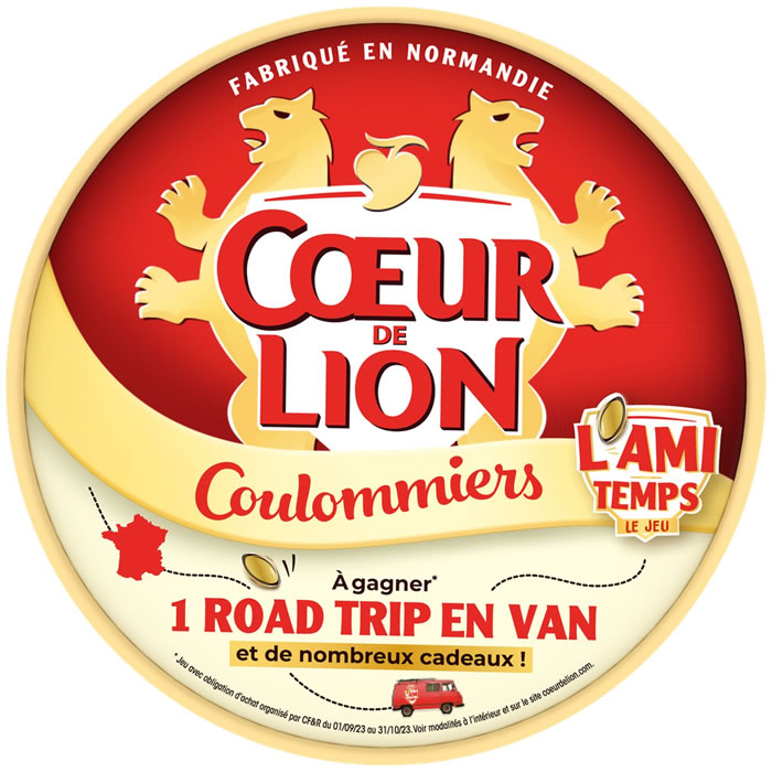 COEUR DE LION Doux et Crémeux Coulommiers au lait pasteurisé