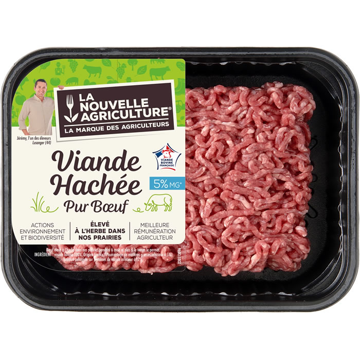 LA NOUVELLE AGRICULTURE Viande hachée pur boeuf 5% M.G