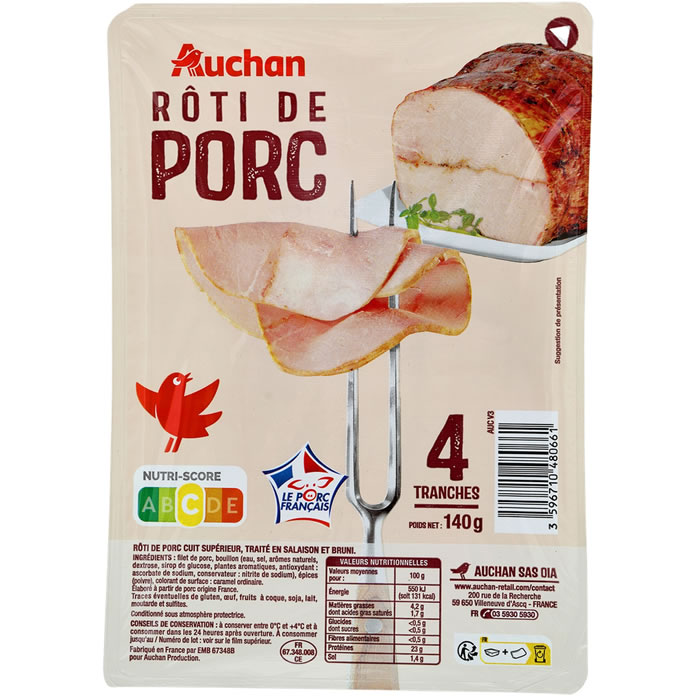 AUCHAN Rôti de porc