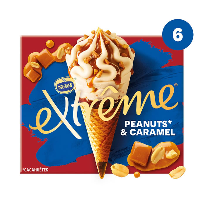 EXTRÊME Cônes glacés à la cacahuète et au caramel