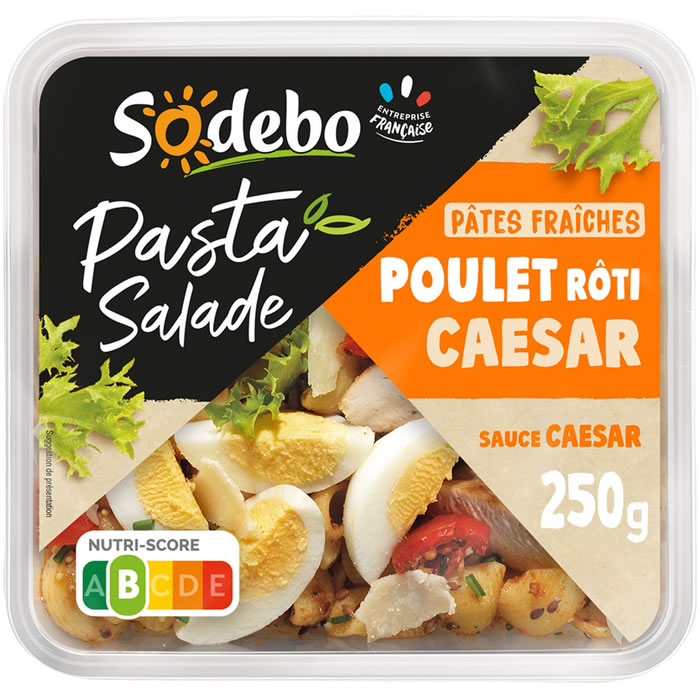 SODEBO Pasta Salade Salade de pâtes aux poulet rôti sauce Ceasar
