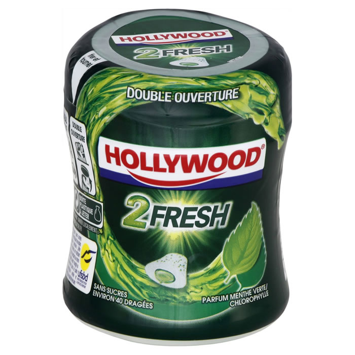 HOLLYWOOD 2 Fresh Chewing-gum à la menthe verte