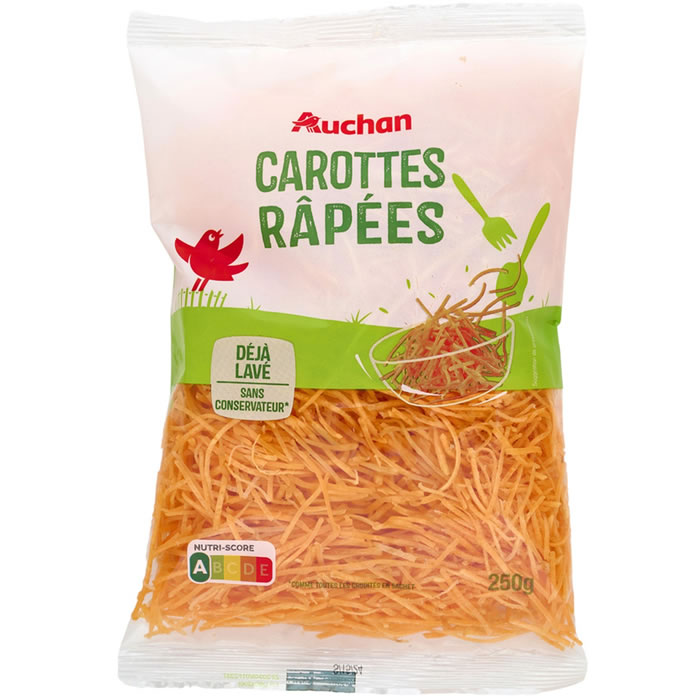 AUCHAN Carottes râpées
