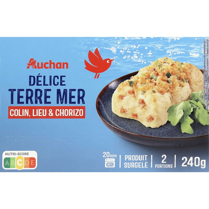 AUCHAN Colin d'Alaska, lieu noir et chorizo