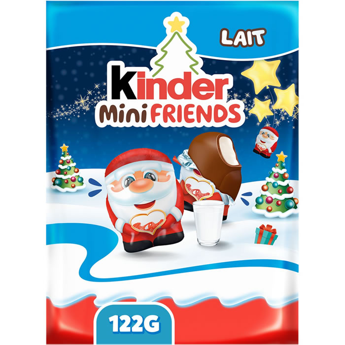 KINDER Mini Friends Bonbons au chocolat au lait fourrés au lait
