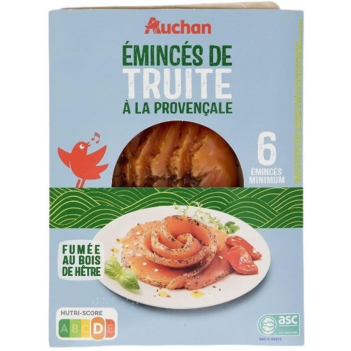 AUCHAN Emincés de truite à la provençale