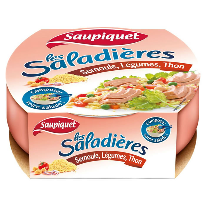 SAUPIQUET Les Saladières Salade de légumes, thon et semoule