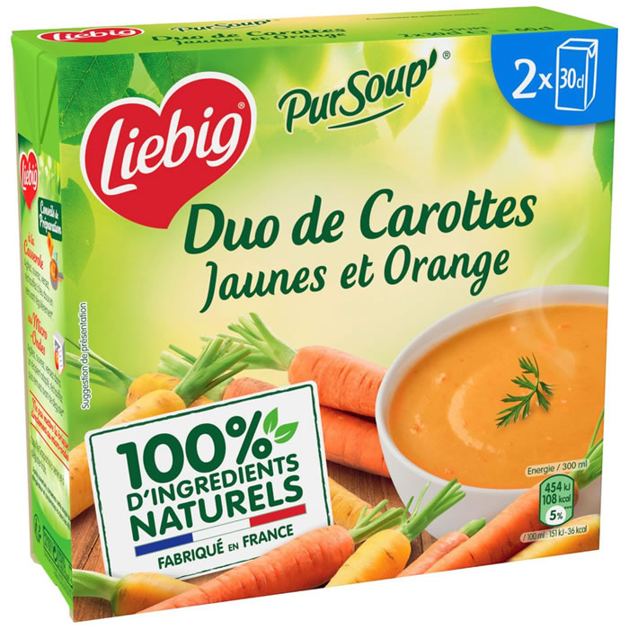 LIEBIG Pur Soup' Duo de carottes jaunes et oranges