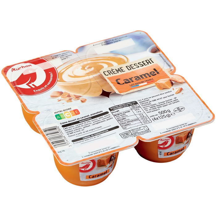 AUCHAN Crème dessert au caramel