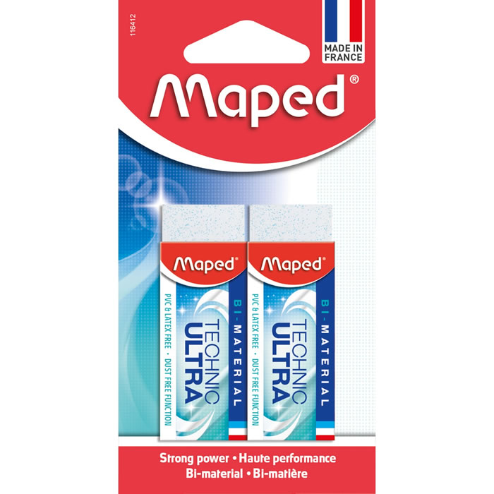 MAPED Technic Ultra Gommes blanches