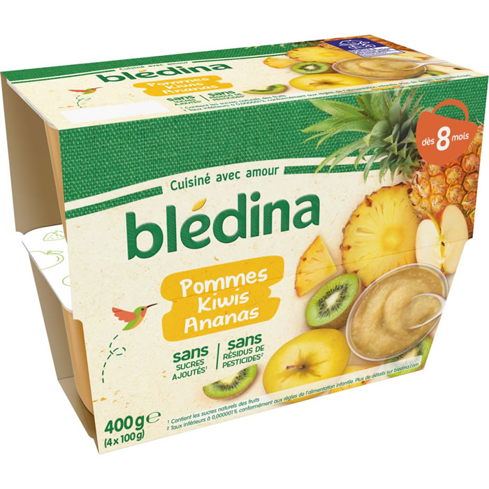 BLEDINA Pomme, kiwi et ananas dès 8 mois
