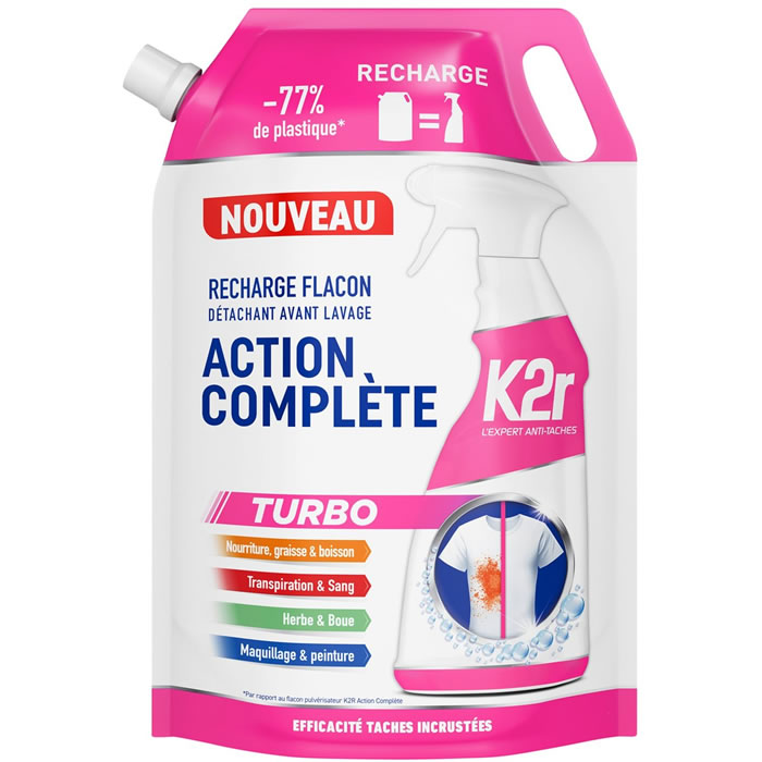 K2R Action Complète Recharge détachant spray avant lavage