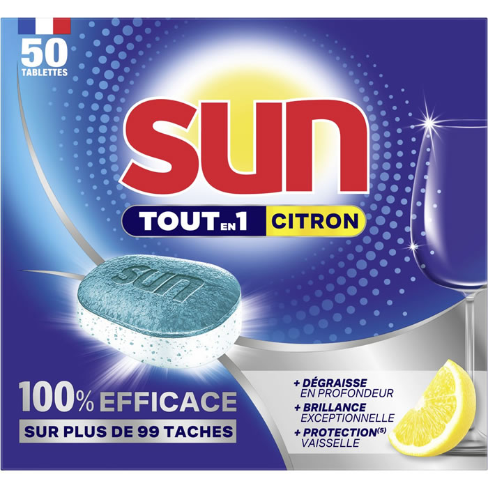 SUN Tout-En-1 Tablettes lave-vaisselle au citron