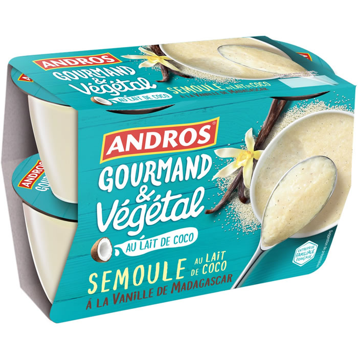 ANDROS Gourmand & Végétal Semoule au lait de coco