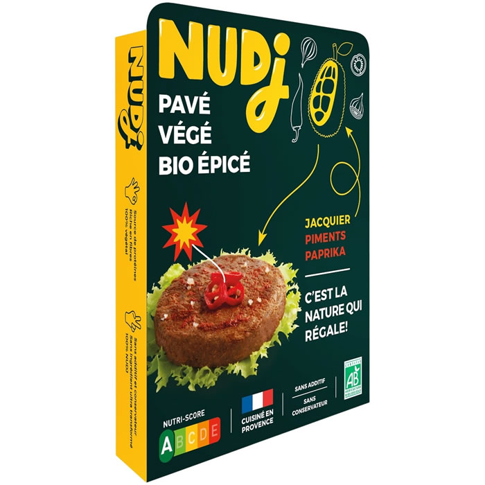 NUDJ Pavé végétal au piment et paprika bio