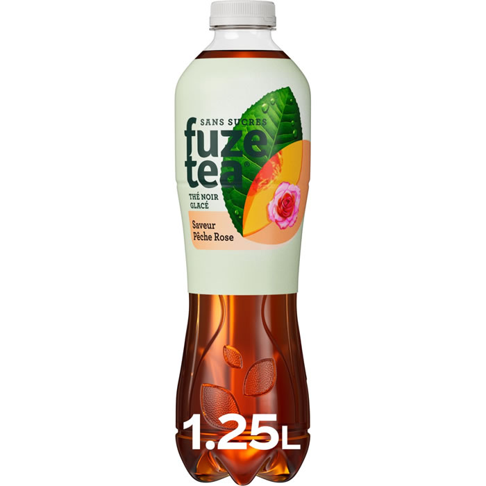 FUZE TEA Thé noir glacé aromatisé à la pêche et rose sans sucres