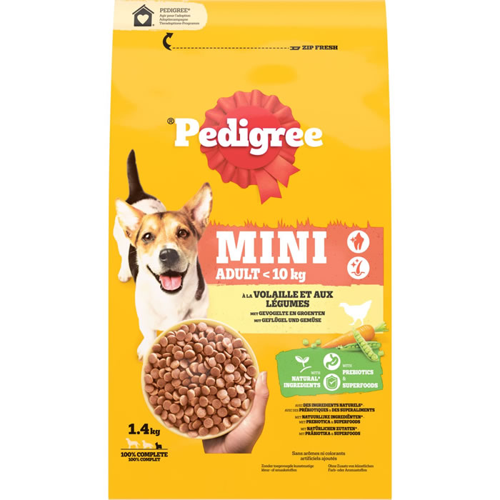 PEDIGREE Croquettes à la volaille et légumes pour petit chien adulte
