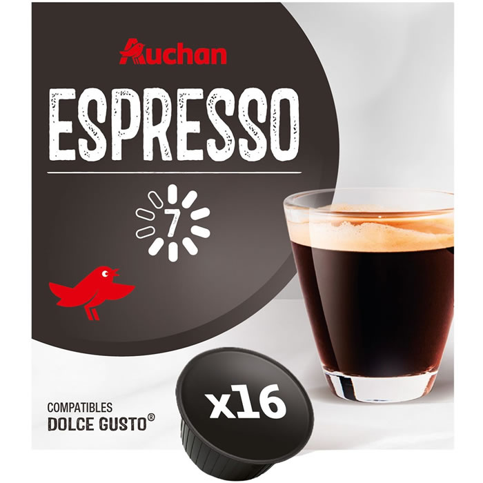 AUCHAN Capsules de café espresso N°7