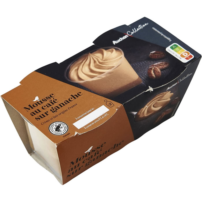 AUCHAN Collection Mousse au café sur ganache et crème