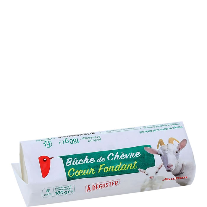 AUCHAN Bûche de fromage de chèvre fondant