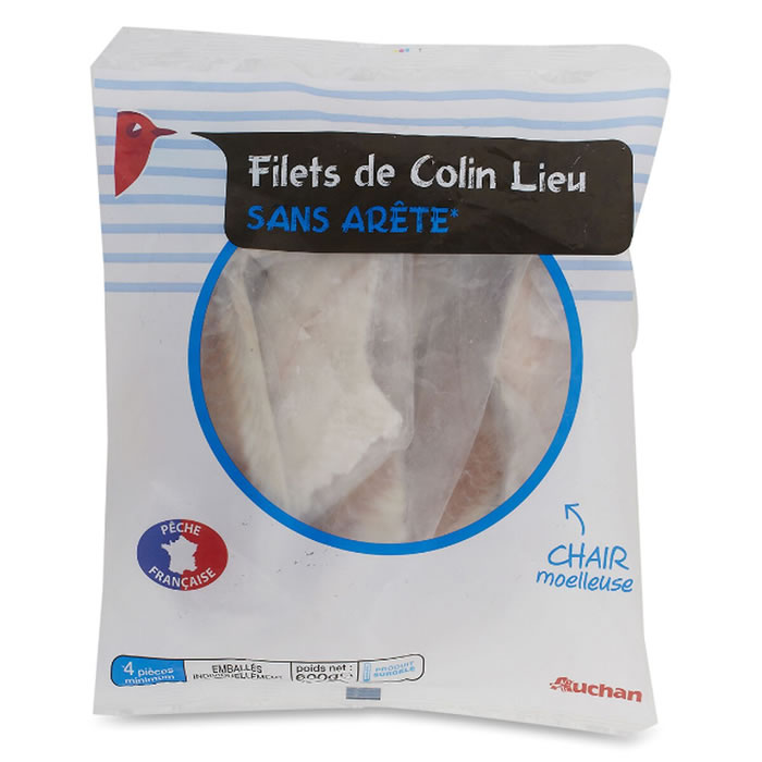 AUCHAN Filets de colin lieu