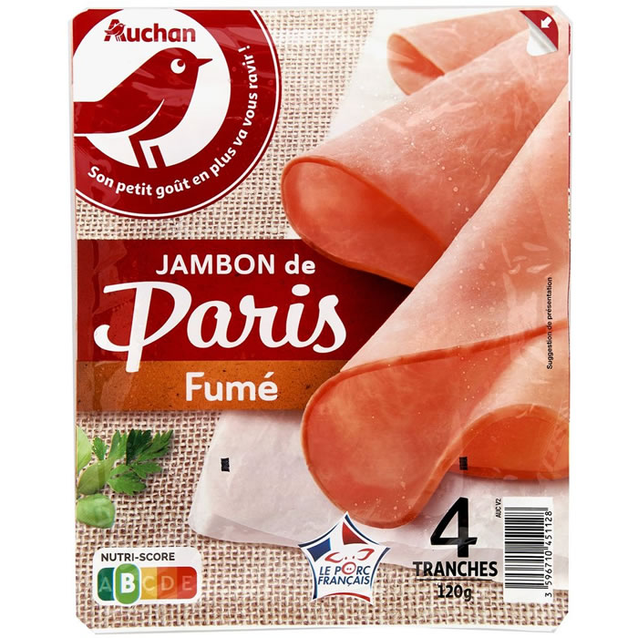 AUCHAN Jambon fumé de Paris