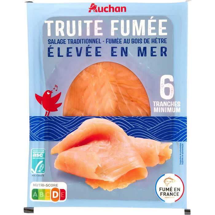 AUCHAN Truite fumée au bois de hêtre