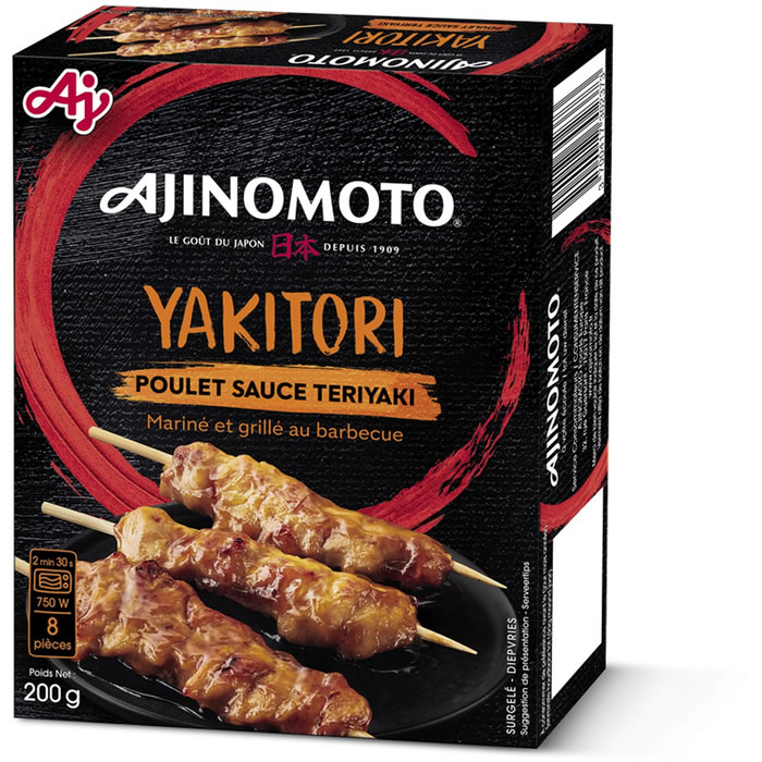 AJINOMOTO Yakitori Brochettes de poulet mariné sauce teriyaki