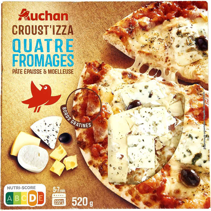 AUCHAN Crousti'zza Pizza aux 4 fromages