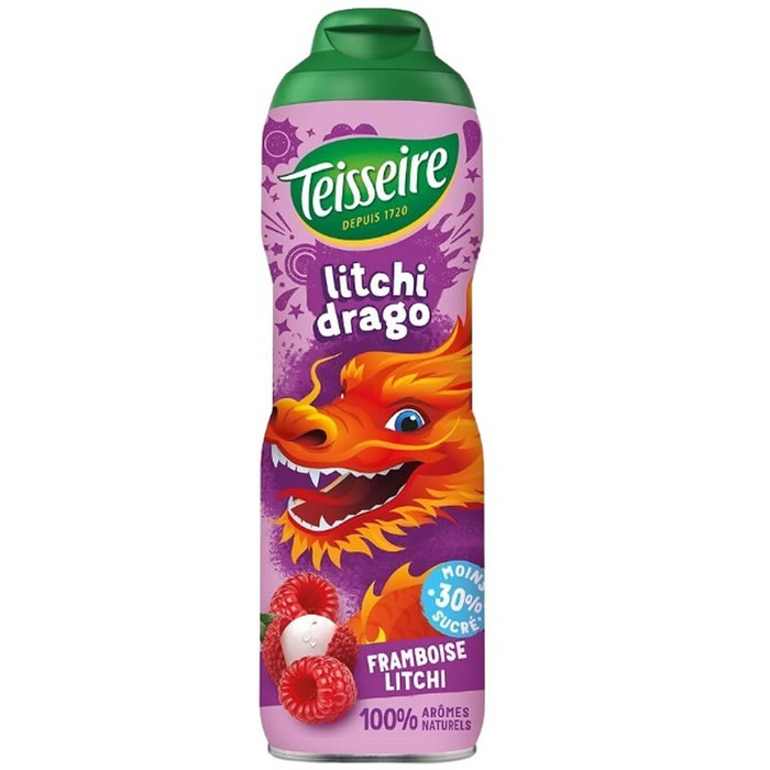 TEISSEIRE Litchi Drago Sirop de framboise et litchi