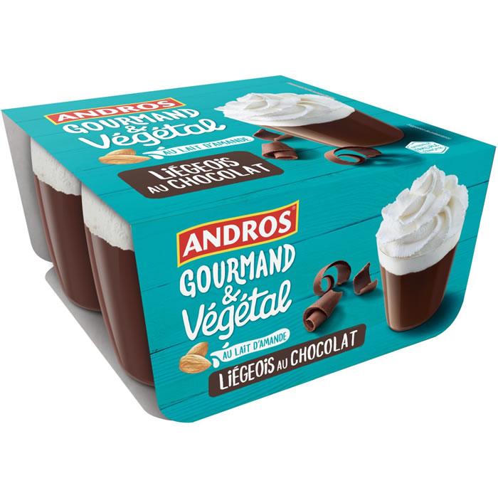 ANDROS Gourmand & Végétal Dessert au lait d'amande et au chocolat