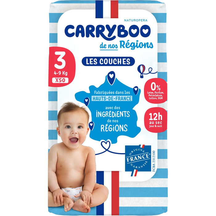 CARRYBOO De nos Régions Couches taille 3 (4-9 kg)