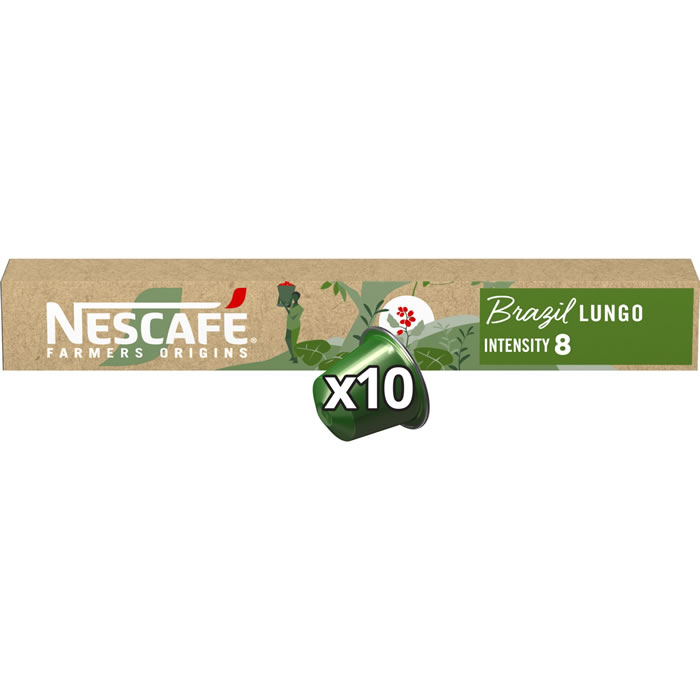 NESCAFE Farmers Origins Capsules de café allongé du Brésil N°8
