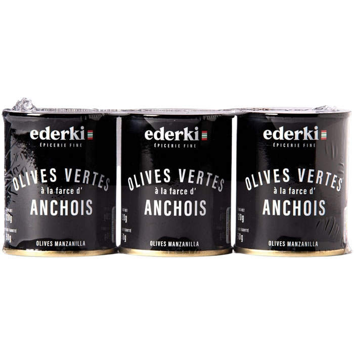 EDERKI Pack mini olives farcies  aux anchois