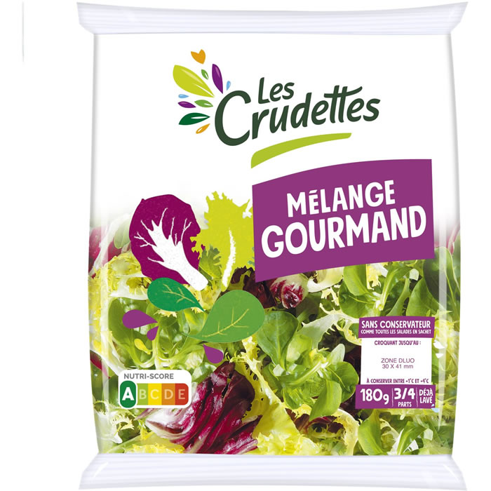 LES CRUDETTES Salade mâche, frisée et chicorée rouge