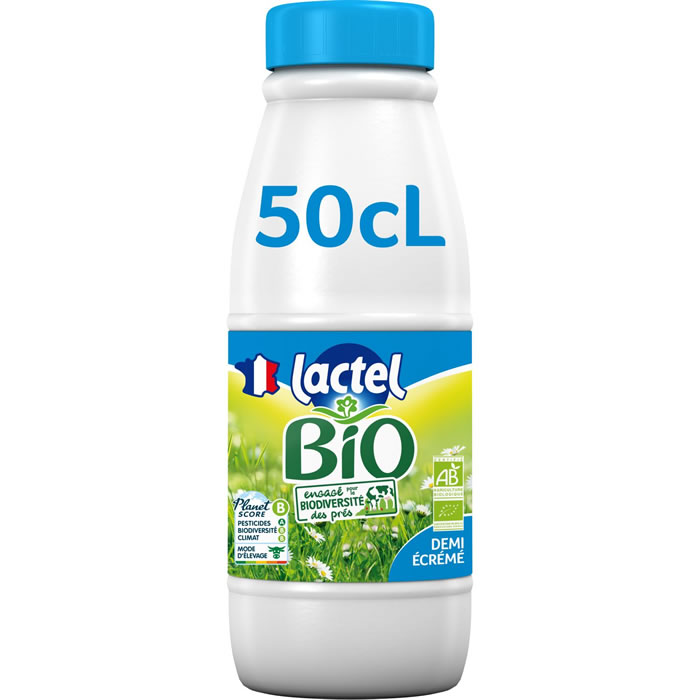 LACTEL Biologique Lait demi-écrémé 1,5 % M.G bio