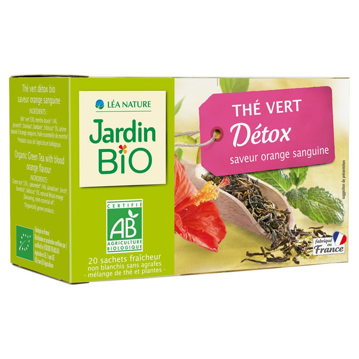 JARDIN BIO Thé vert détox saveur orange sanguine bio