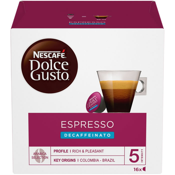 NESCAFE Dolce Gusto Capsules de café espresso décaféiné N°5