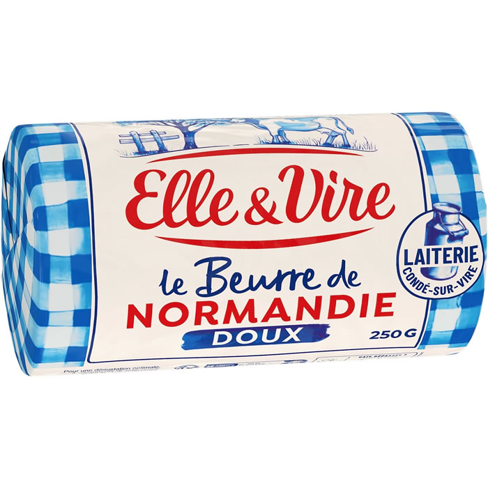 ELLE&VIRE Le Beurre de Normandie Beurre doux 82% M.G