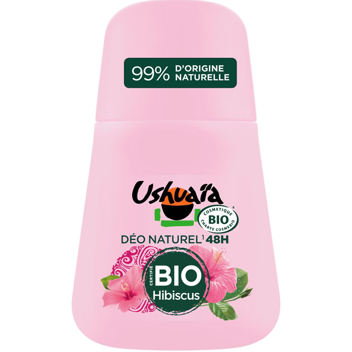 USHUAIA Déodorant bille à l'hibiscus bio 48h
