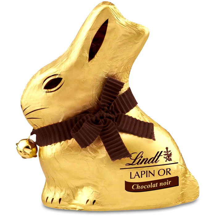 LINDT Lapin Or Chocolat noir moulage lapin