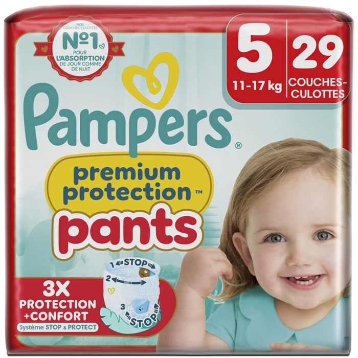 PAMPERS Premium Protection Pants Couches-culottes taille 5 (11-17 kg)
