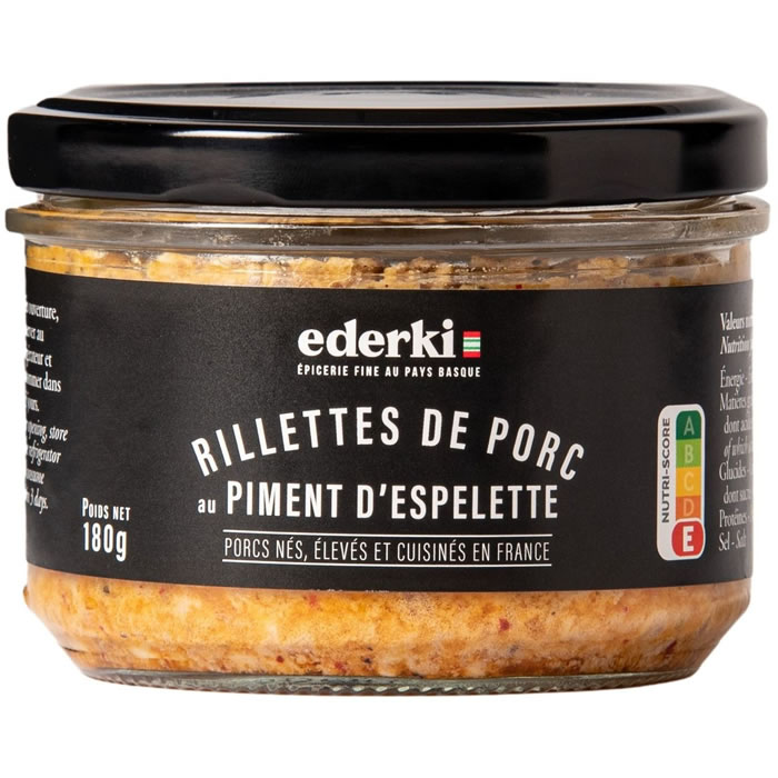 EDERKI Rillette de porc au piment d'Espelette